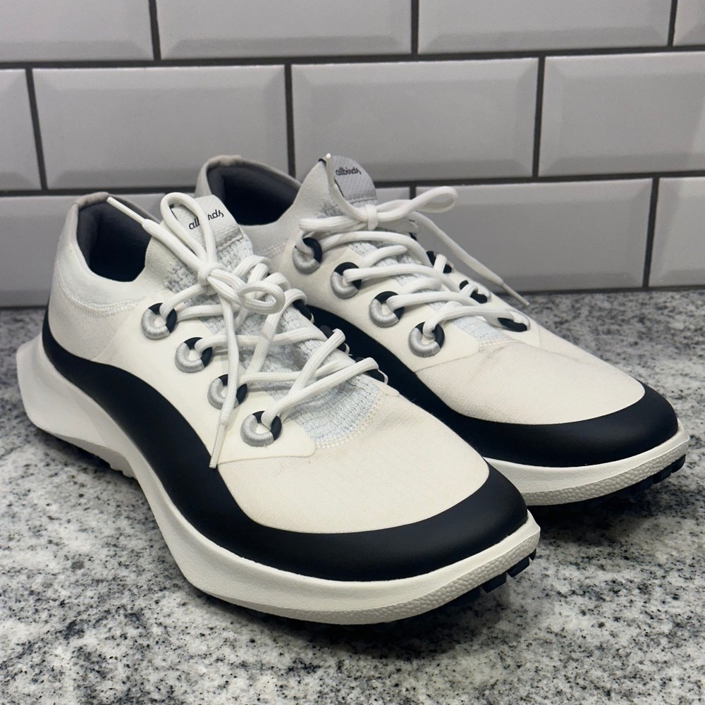Allbirds Mens 14 Golf Dasher Blizzard White Black Sustainable Gorpcore Sneaker